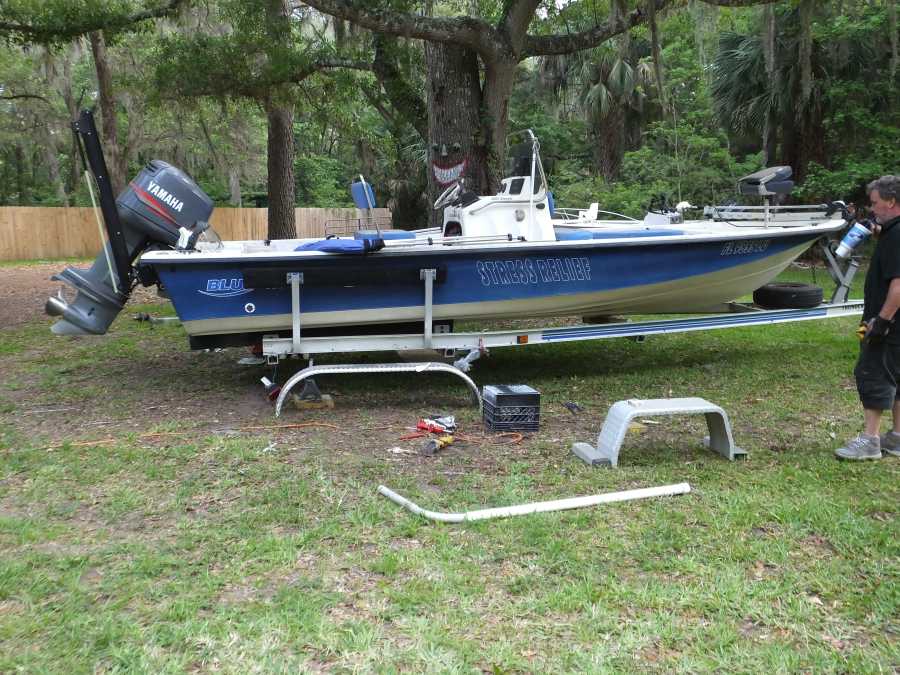 adding an extra axle to an aluminum boat trailer in st augustine fl. 