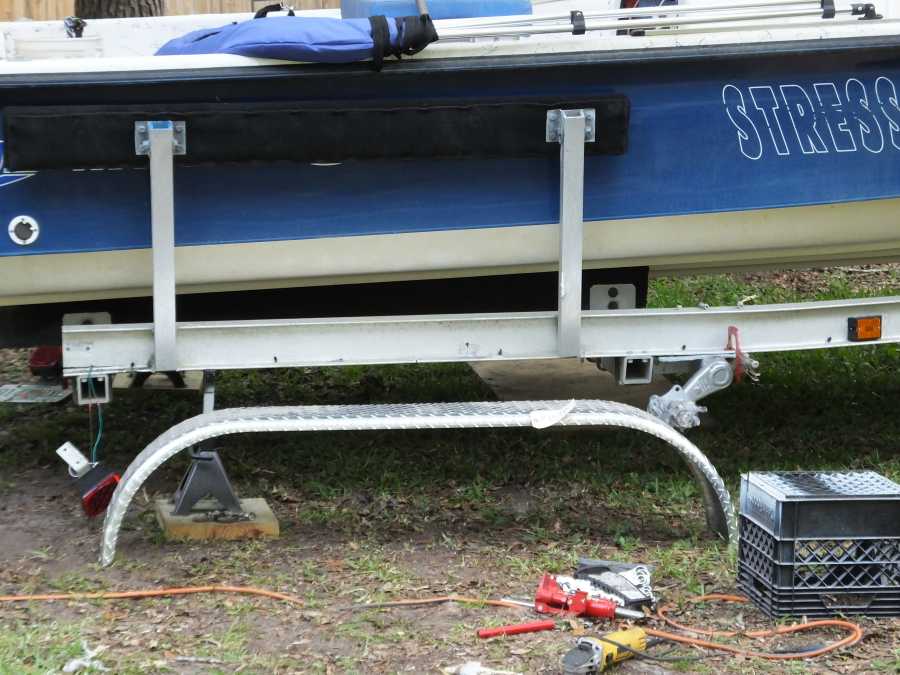 adding an extra axle to an aluminum boat trailer in st augustine fl. 