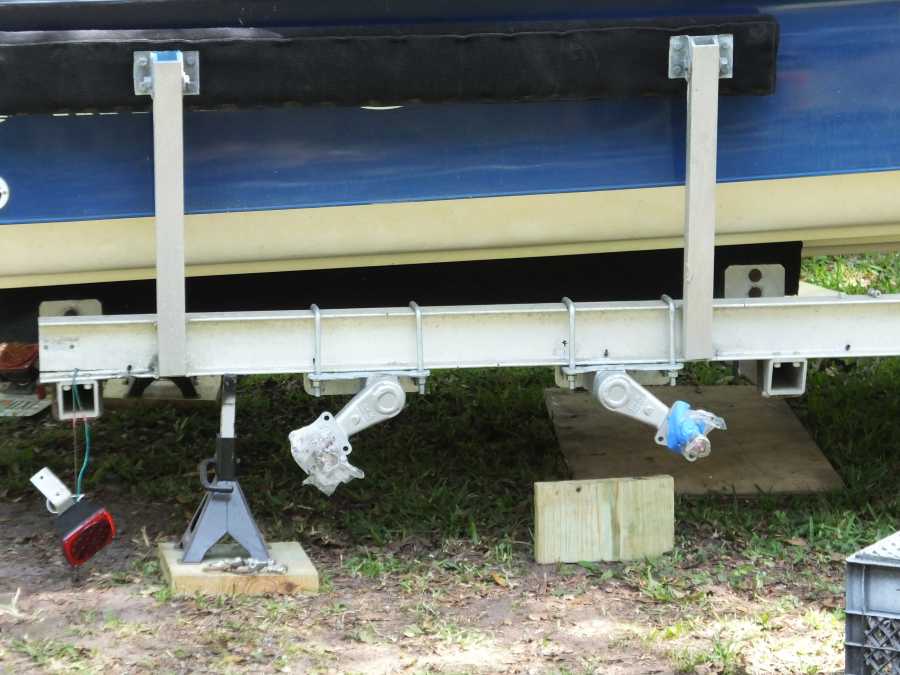 adding an extra axle to an aluminum boat trailer in st augustine fl. 