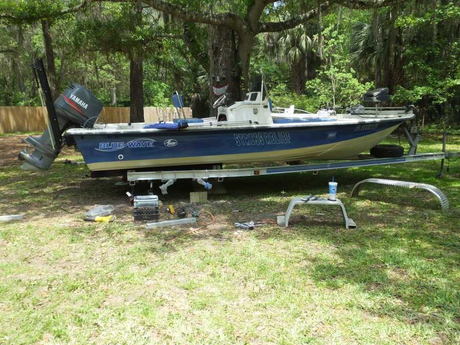 adding an extra axle to an aluminum boat trailer in st augustine fl. 