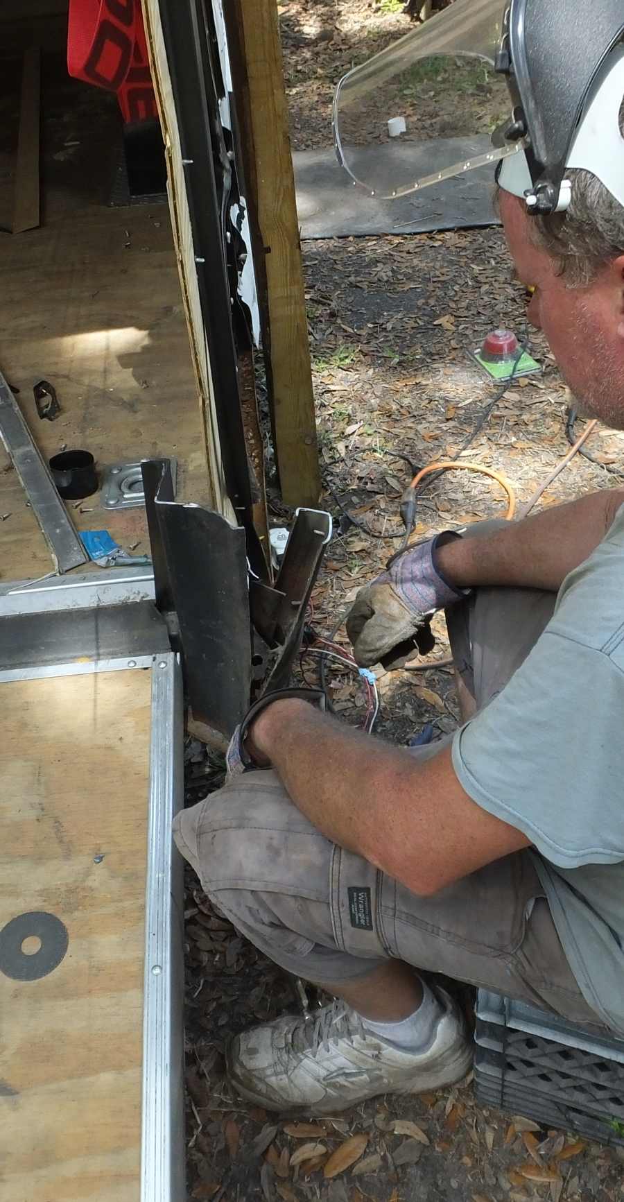 Highway damaged trailer repair rebuild.